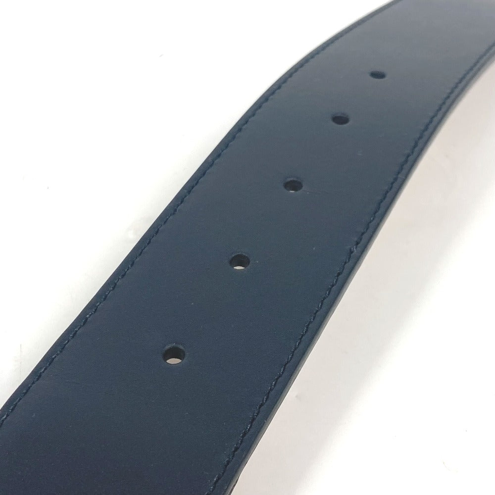 GUCCI belt 411924 Leather / canvas Navy GG interlocking G 75