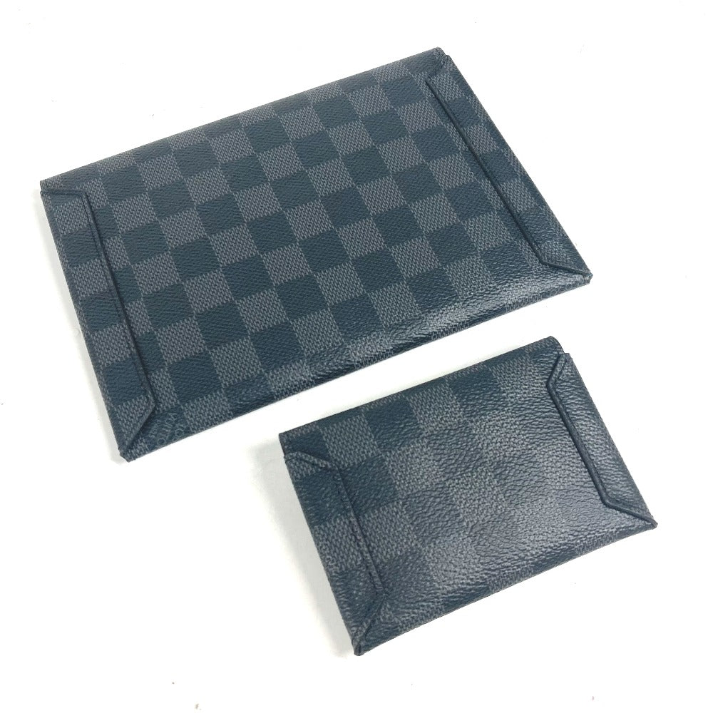 LOUIS VUITTON Clutch bag Damier Grafitto Canvas black Damier Grafitte Alpha triple pouch