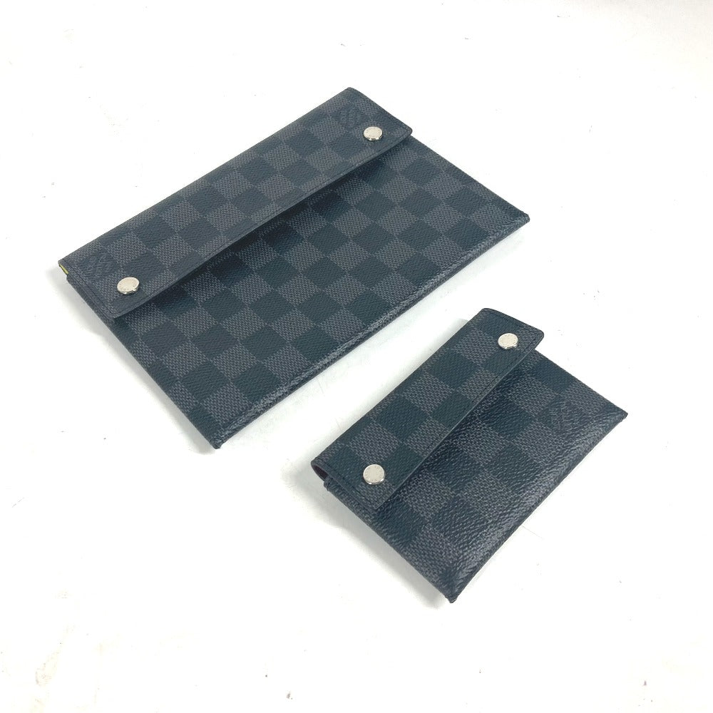LOUIS VUITTON Clutch bag Damier Grafitto Canvas black Damier Grafitte Alpha triple pouch