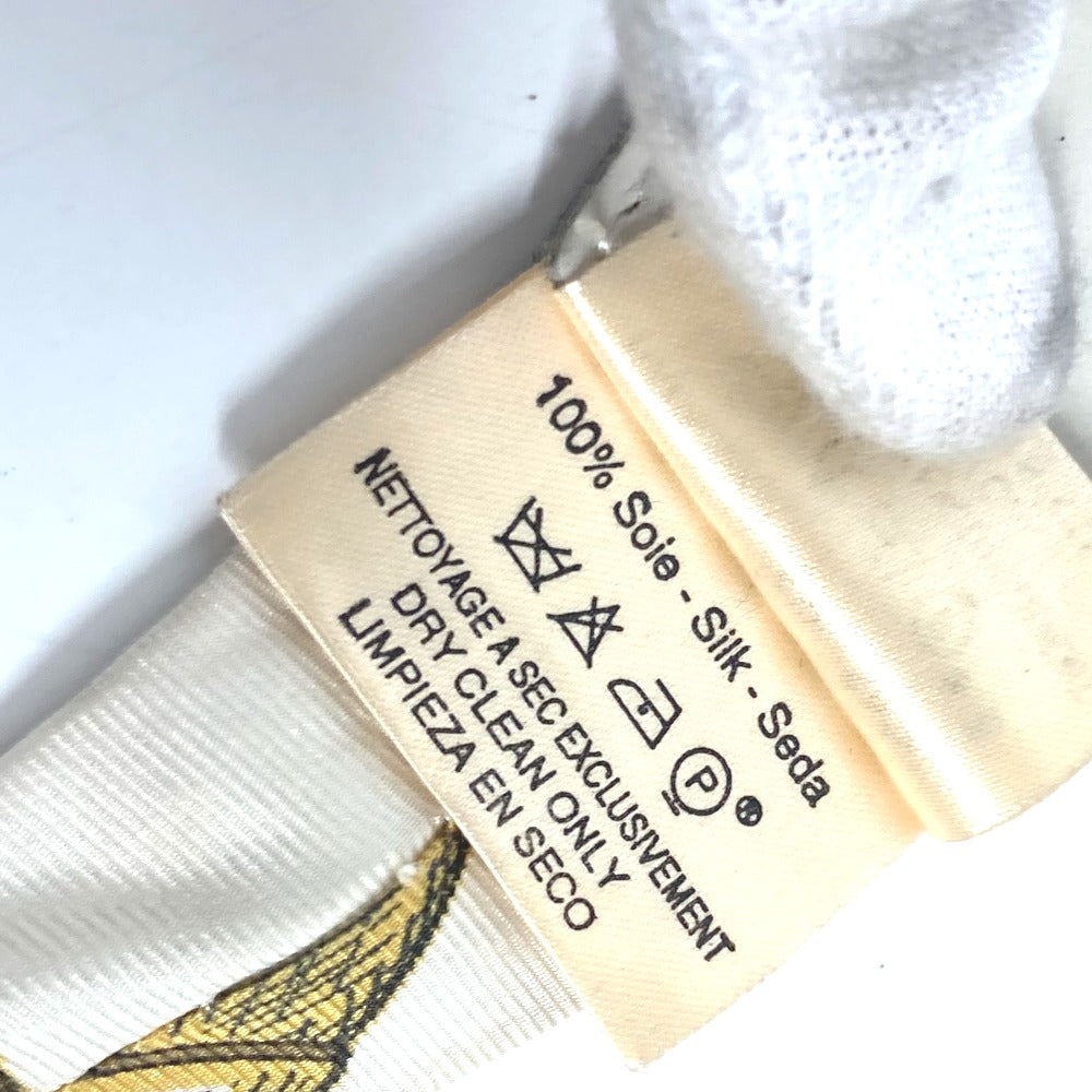 HERMES suspenders silk white vintage Overall handle