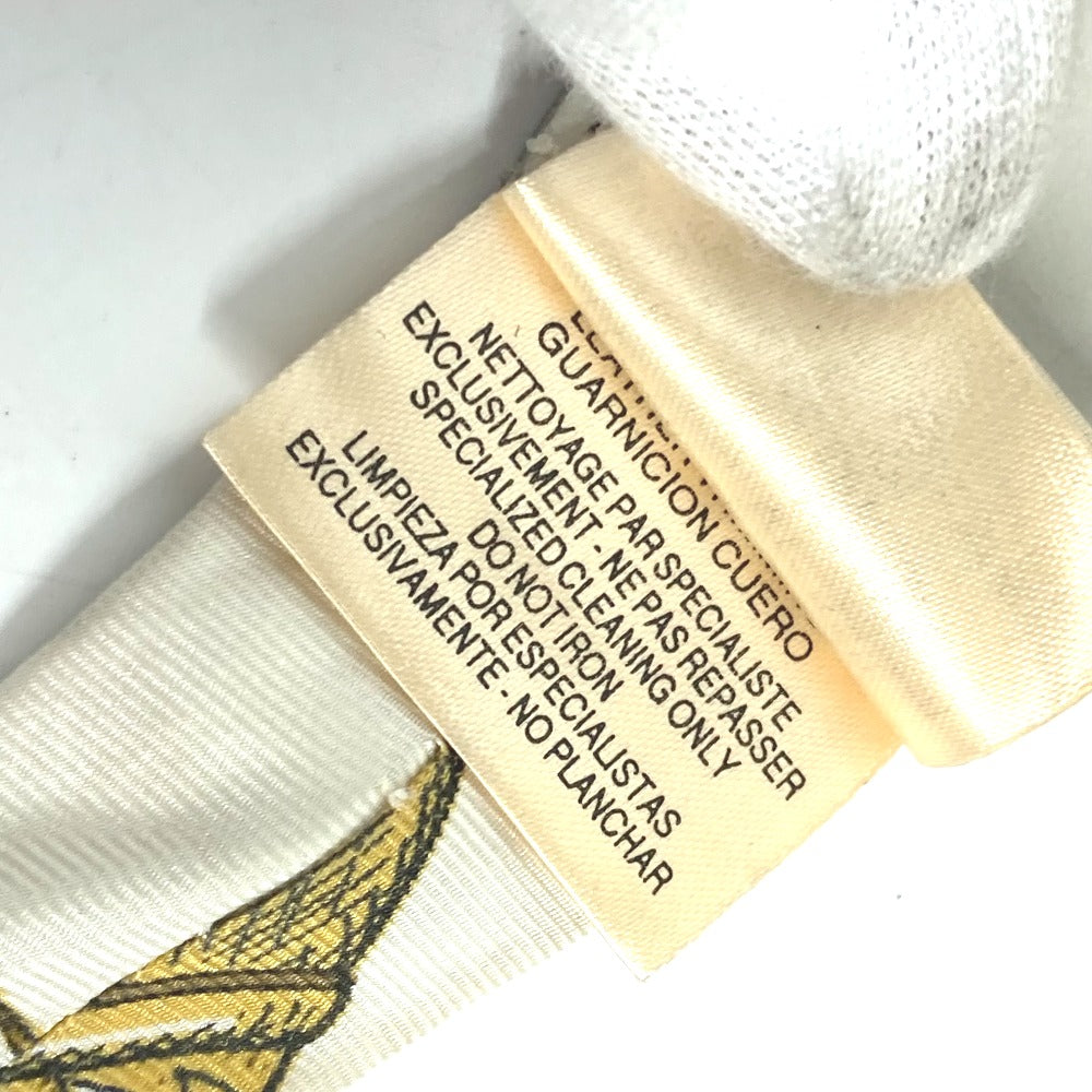 HERMES suspenders silk white vintage Overall handle