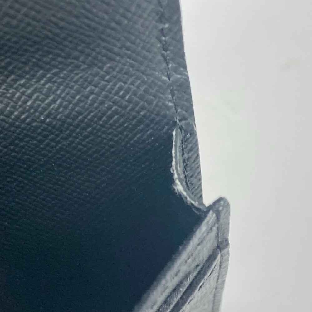 LOUIS VUITTON Card Case M64595 Taiga Leather black Taiga Card Case Envelope Carte de Visite NM