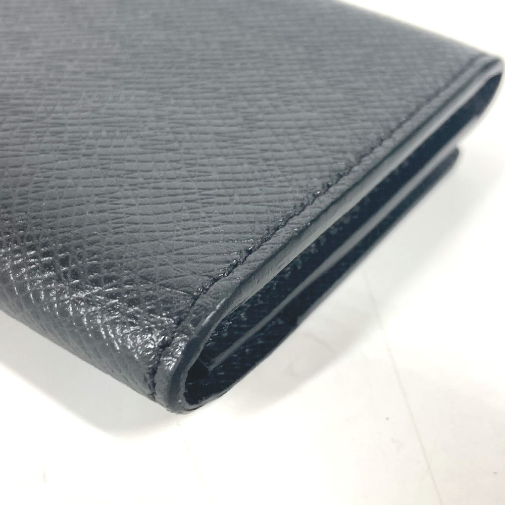 LOUIS VUITTON Card Case M64595 Taiga Leather black Taiga Card Case Envelope Carte de Visite NM