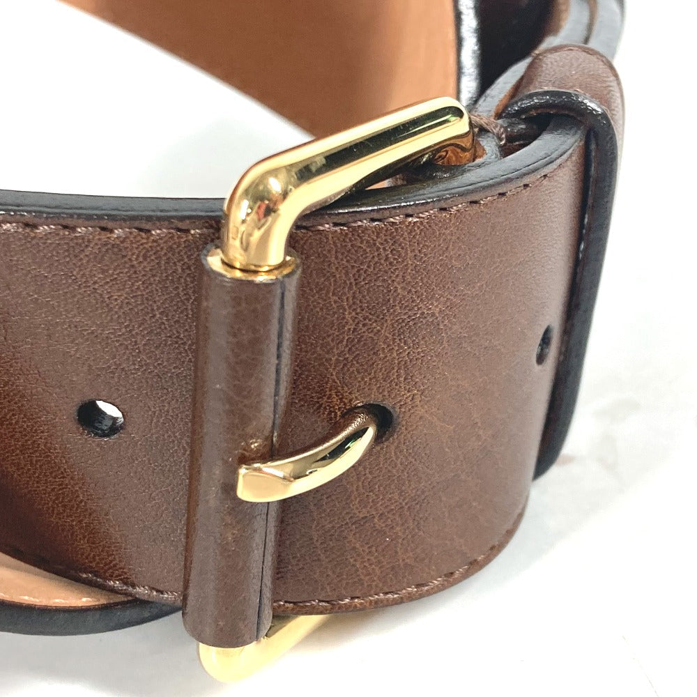 LOUIS VUITTON belt leather Brown 36