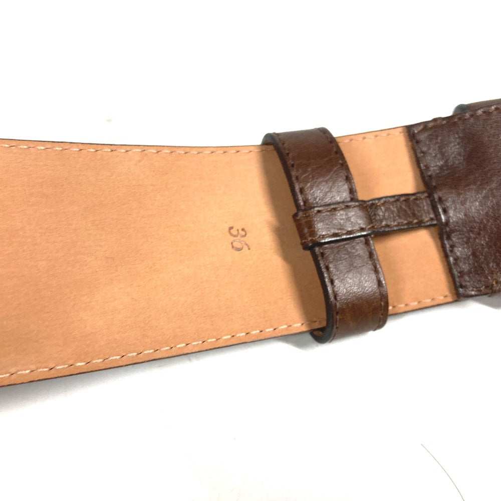 LOUIS VUITTON belt leather Brown 36