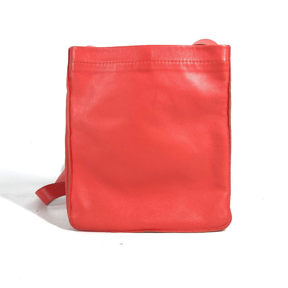 HERMES Shoulder Bag leather pink logo Serie