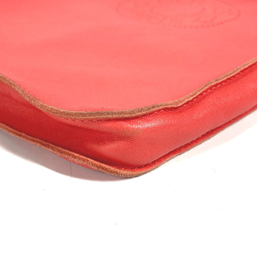 HERMES Shoulder Bag leather pink logo Serie