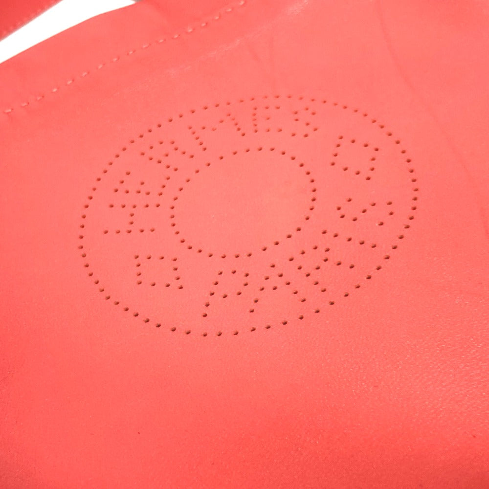 HERMES Shoulder Bag leather pink logo Serie