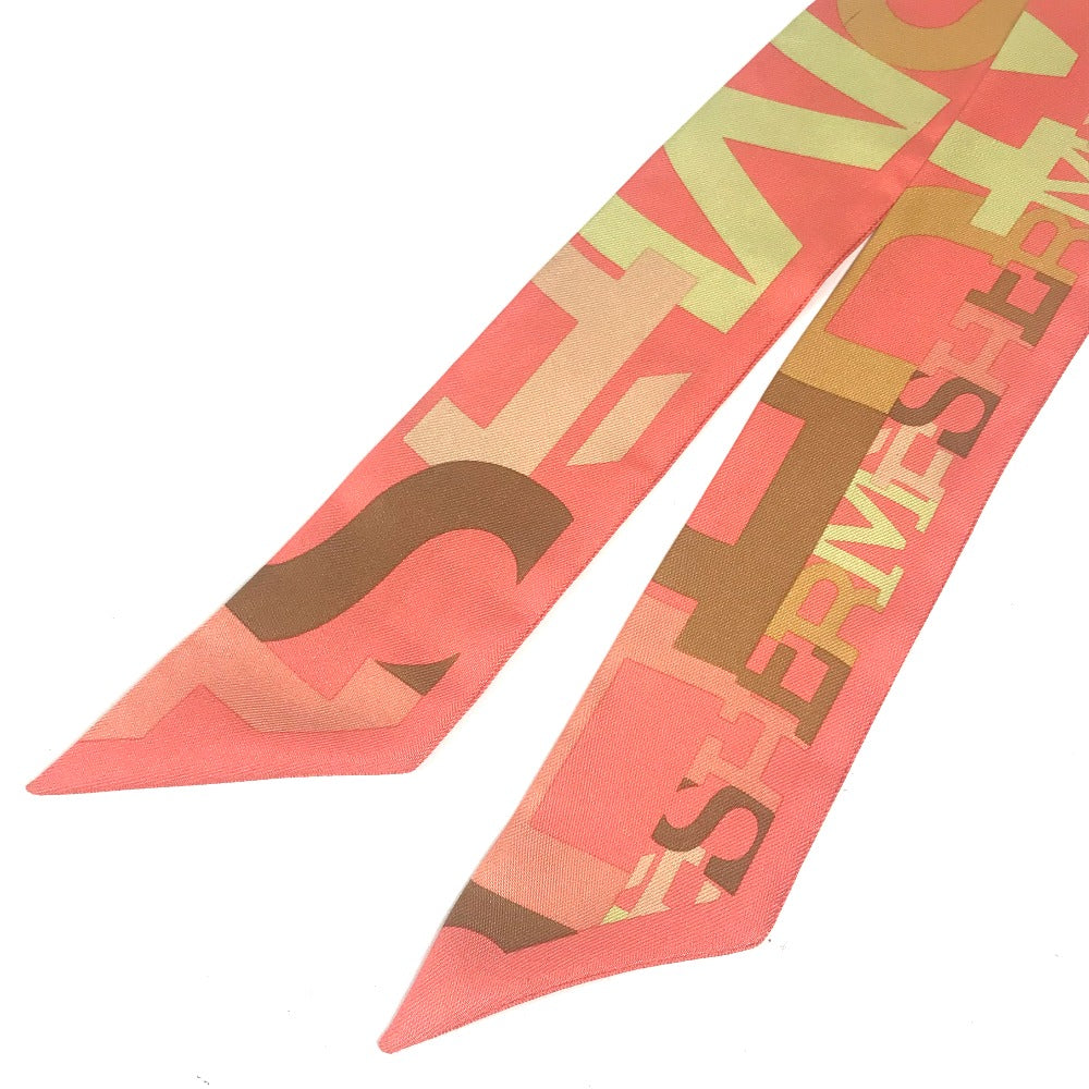 HERMES scarf H062481S silk Pink type Twilly Twilly