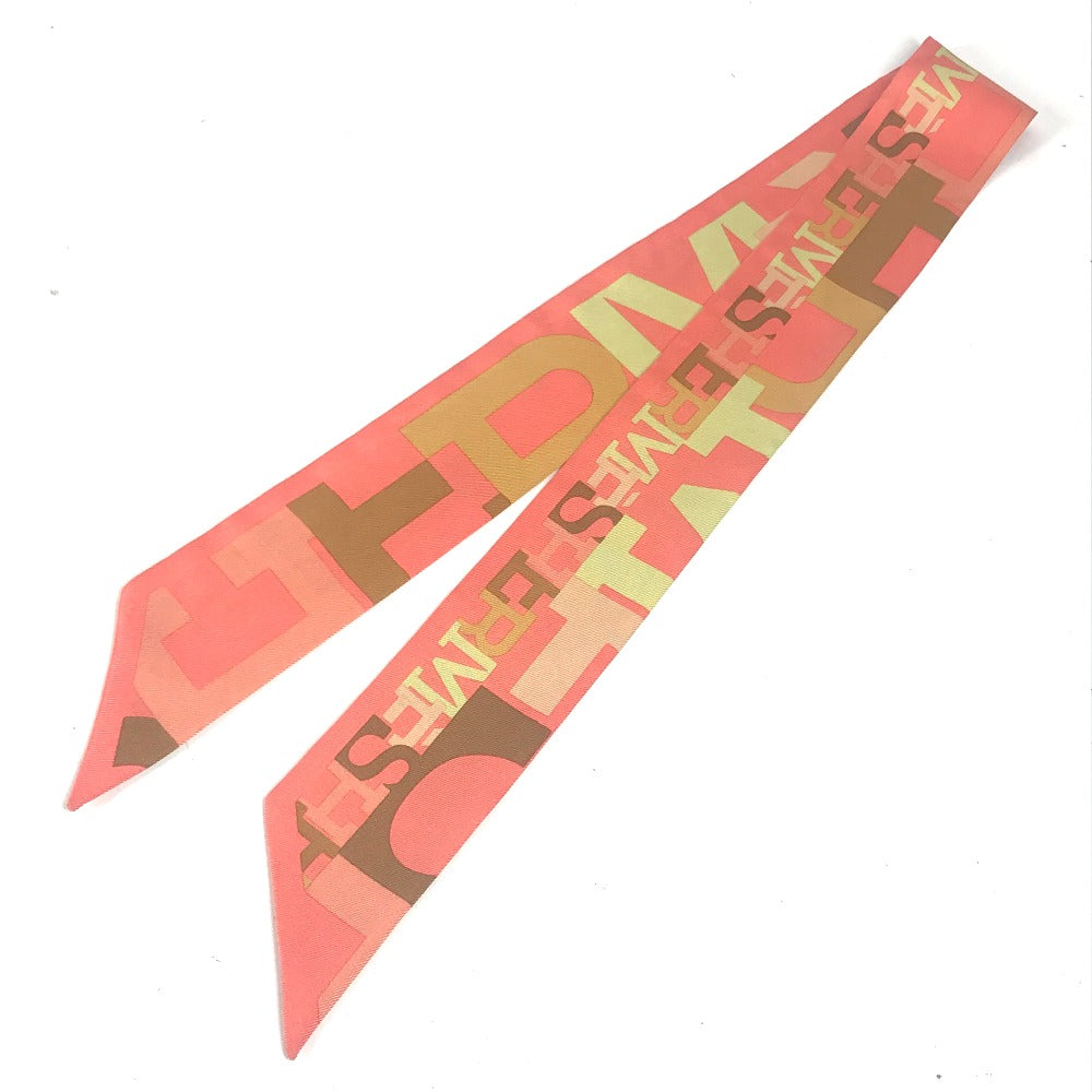 HERMES scarf H062481S silk Pink type Twilly Twilly