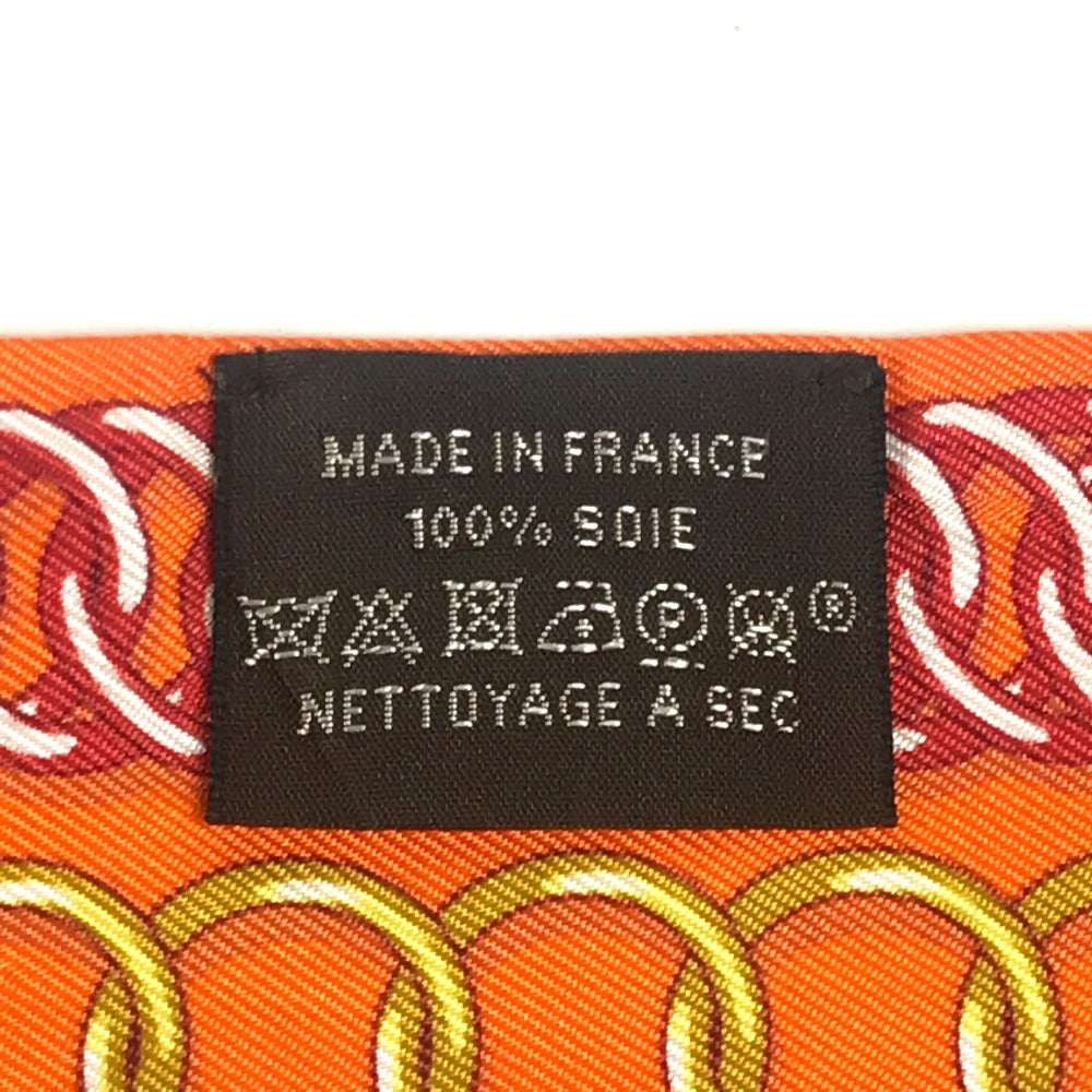 HERMES scarf silk Orange Twilly Twilly
