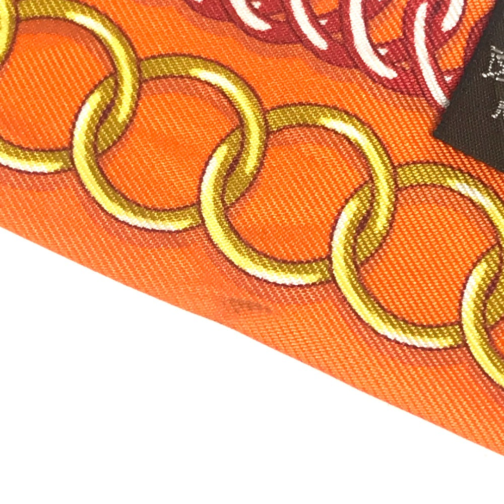 HERMES scarf silk Orange Twilly Twilly