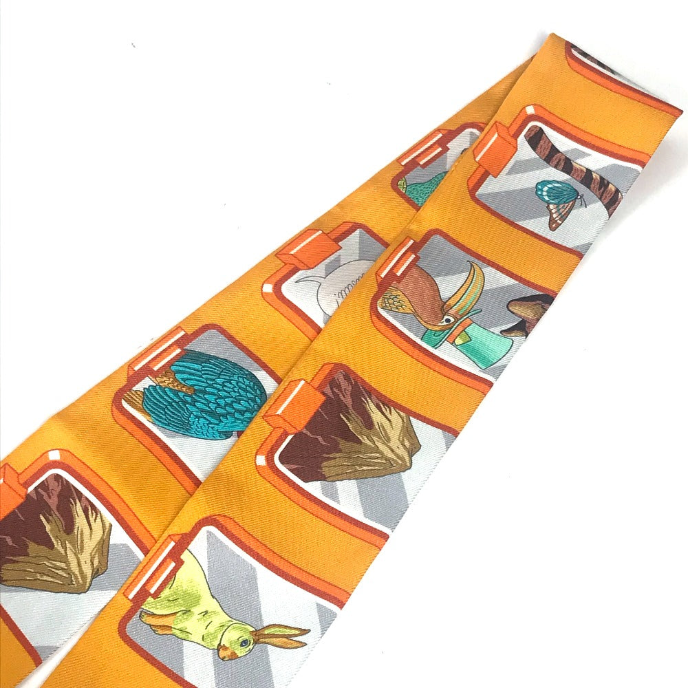 HERMES scarf H063875S 02 silk Orange Twilly Twilly Ribbon Scarf