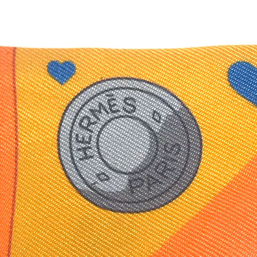 HERMES scarf H063875S 02 silk Orange Twilly Twilly Ribbon Scarf