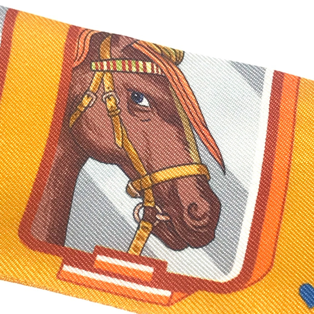 HERMES scarf H063875S 02 silk Orange Twilly Twilly Ribbon Scarf