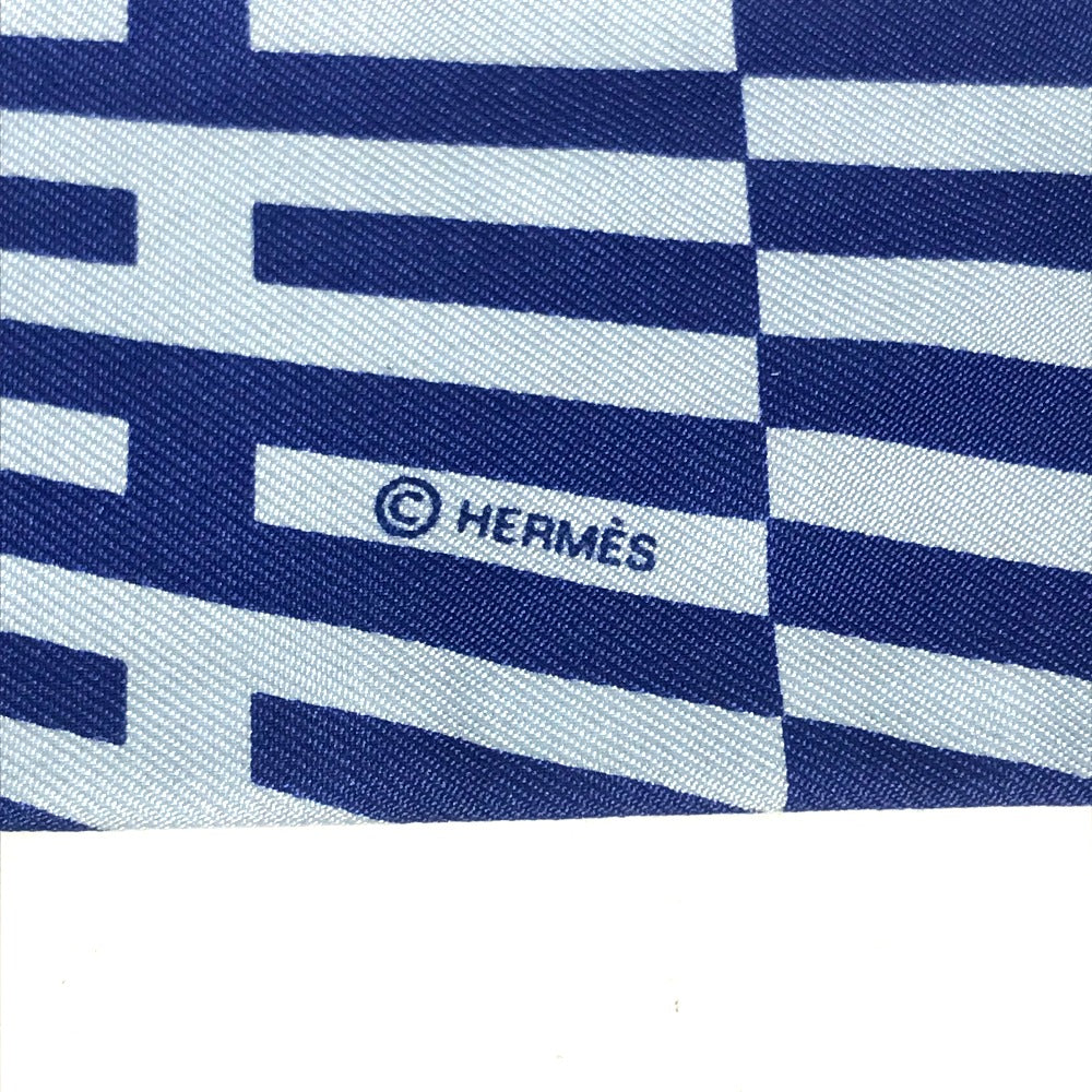 HERMES scarf silk blue Twilly Twilly
