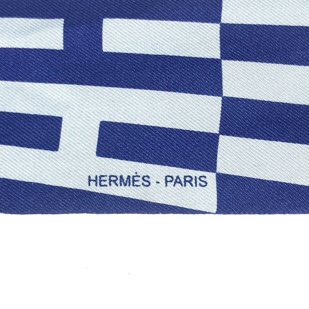 HERMES scarf silk blue Twilly Twilly