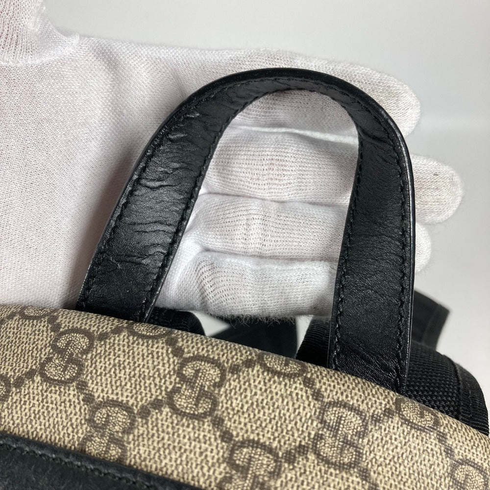 GUCCI Backpack 429020 GG Supreme canvas, leather beige GG Supreme Backpack