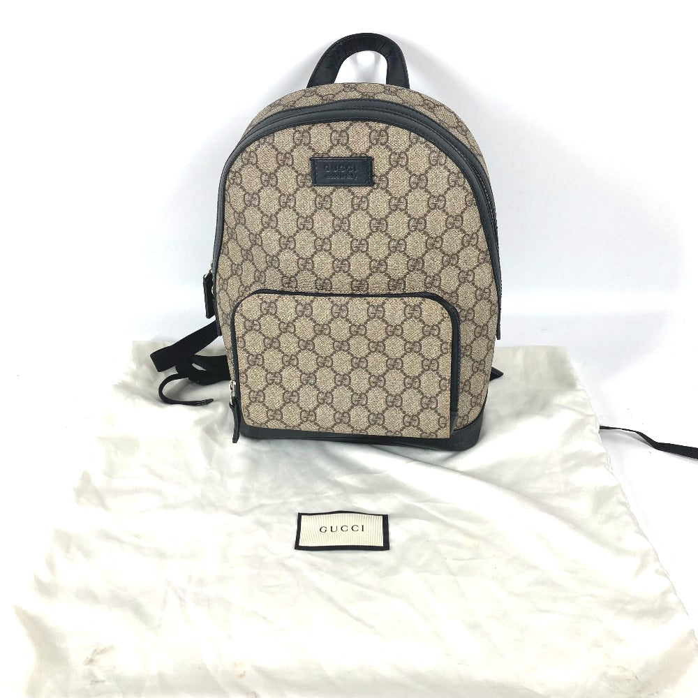 GUCCI Backpack 429020 GG Supreme canvas, leather beige GG Supreme Backpack