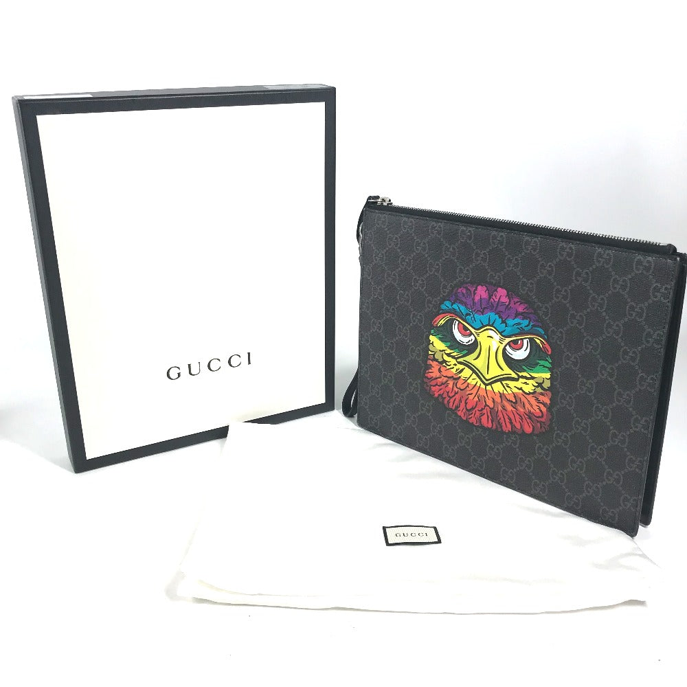 GUCCI Clutch bag 547084 GG Supreme canvas, leather black GG Supreme BESTIARY