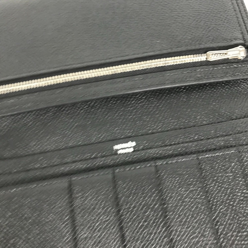 HERMES Long Wallet Purse Epsom black H logo Beansufla