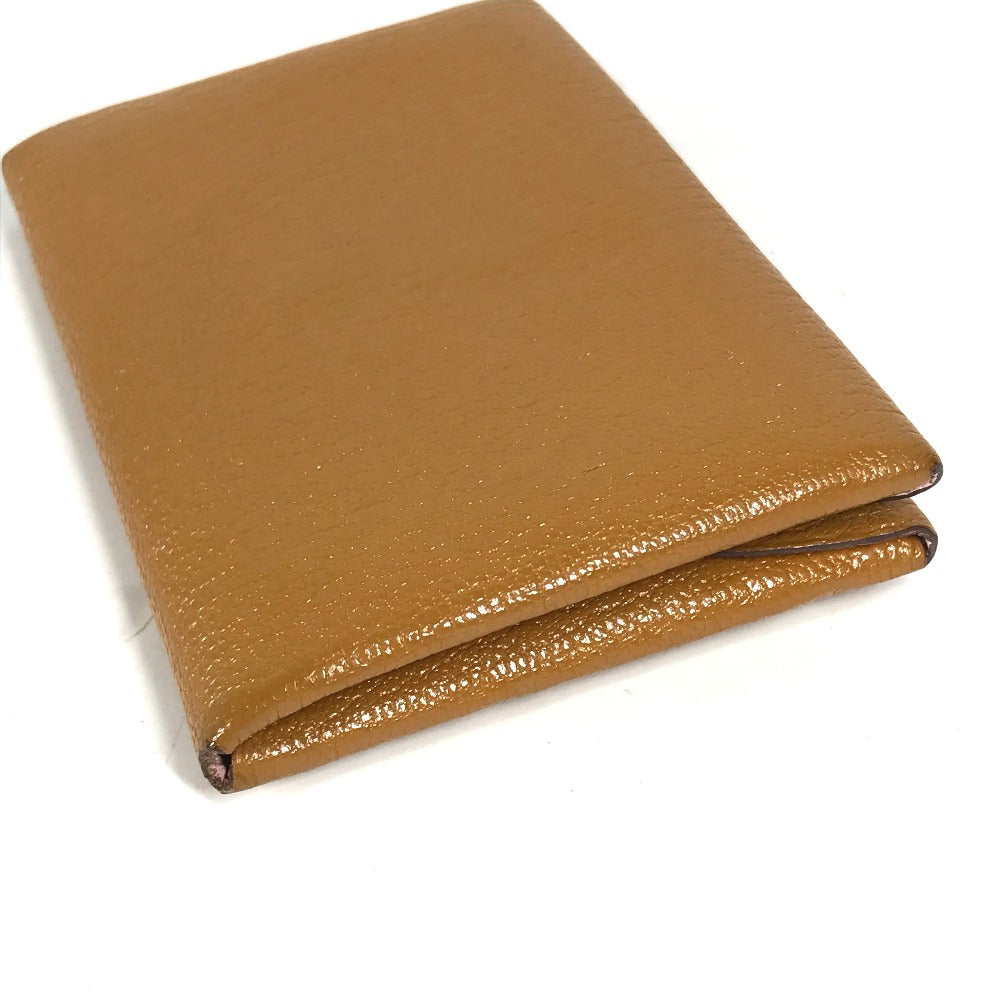 HERMES Coin case Shave beige Bifold Wallet Bicolor Calvi Duo Verso