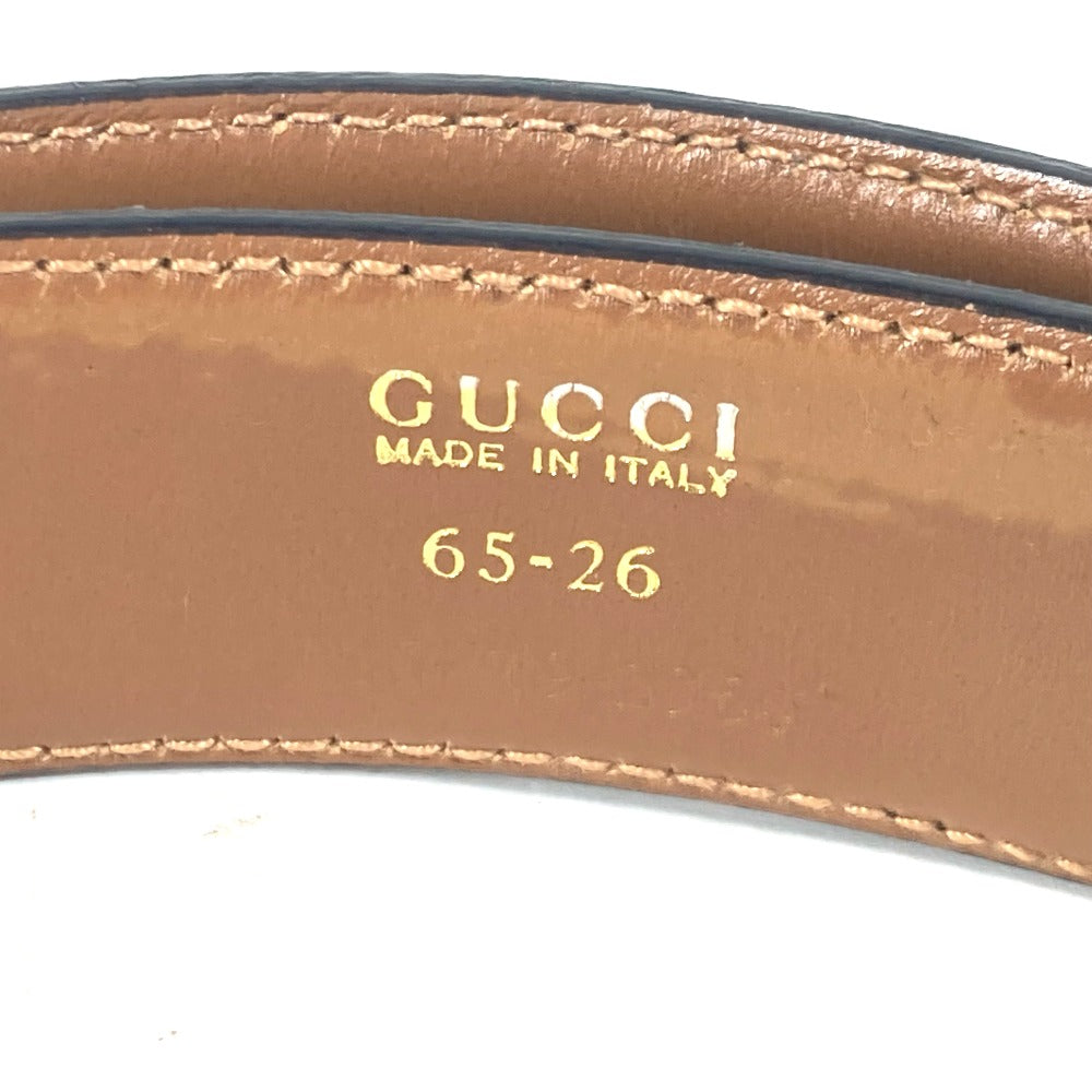 GUCCI belt 036�E519�E2964 leather black vintage GG logo buckle Women 65 Used