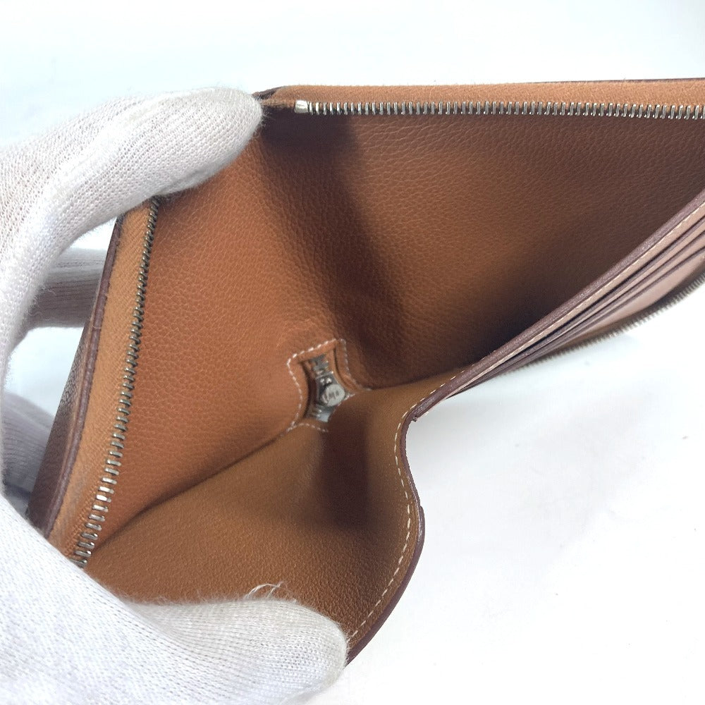 HERMES Folded wallet , Evercolor Brown Zip Around Zip Ungo Horse unisex(Unisex) Used