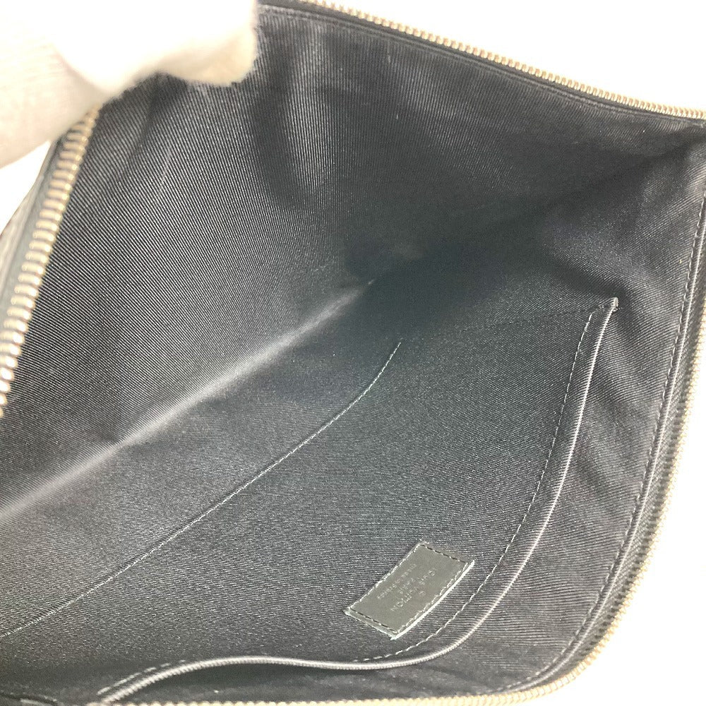 LOUIS VUITTON Clutch bag N60112 Damier Anfini Leather black Damier Anfini Pochette Discovery mens Used