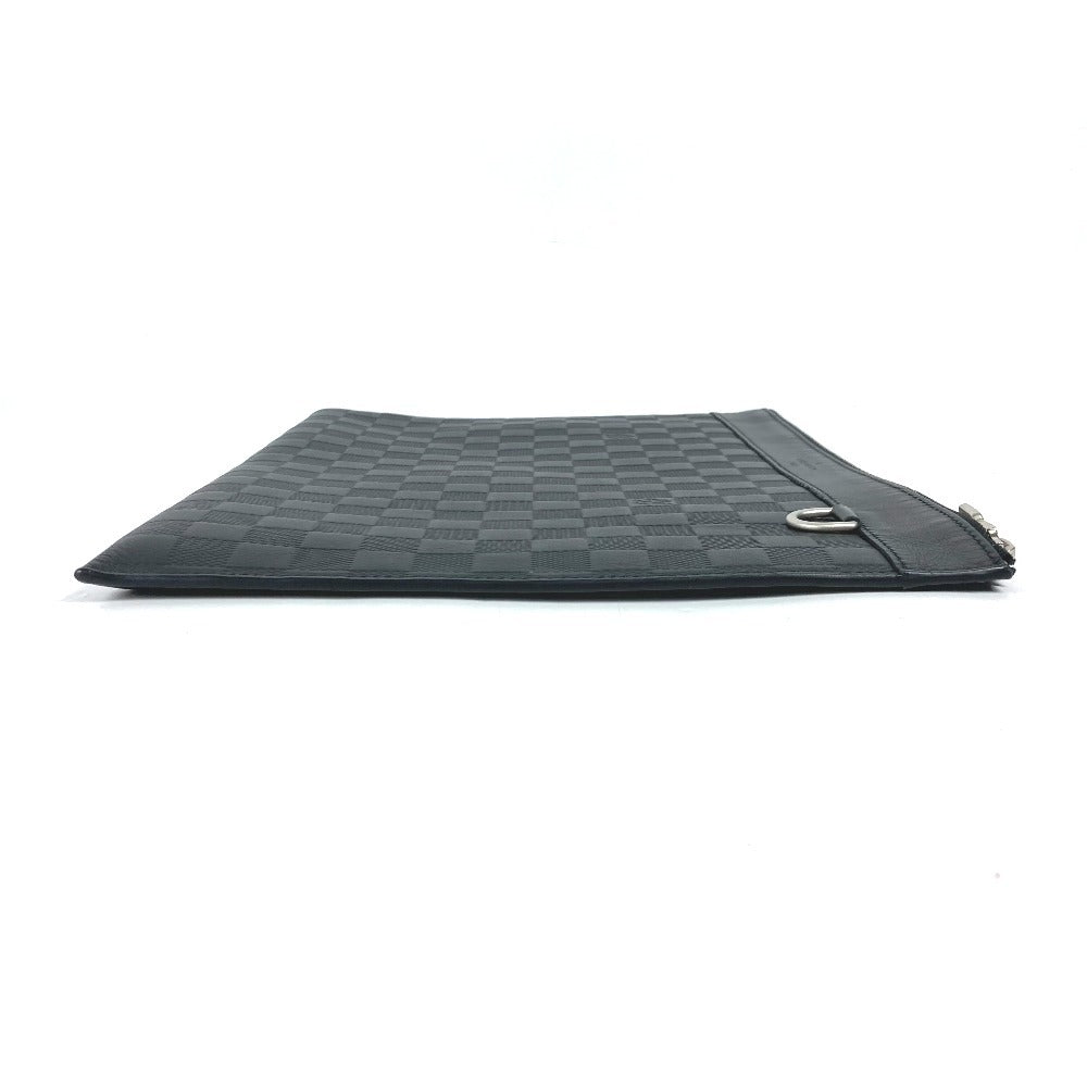 LOUIS VUITTON Clutch bag N60112 Damier Anfini Leather black Damier Anfini Pochette Discovery mens Used