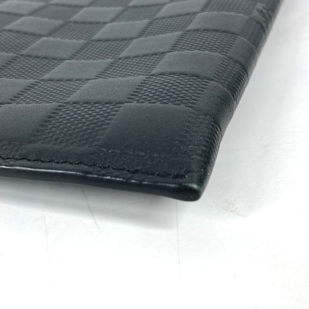 LOUIS VUITTON Clutch bag N60112 Damier Anfini Leather black Damier Anfini Pochette Discovery mens Used