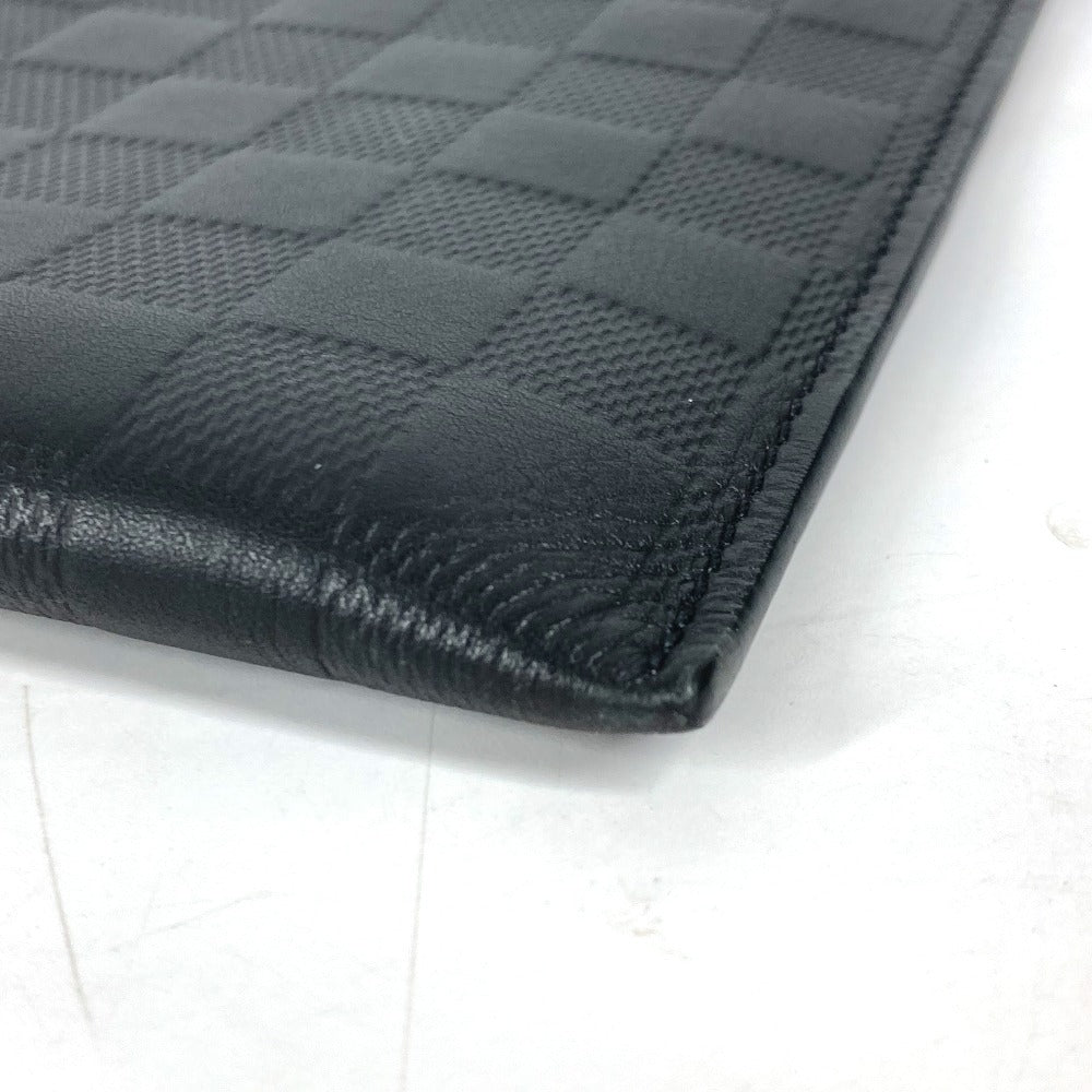 LOUIS VUITTON Clutch bag N60112 Damier Anfini Leather black Damier Anfini Pochette Discovery mens Used