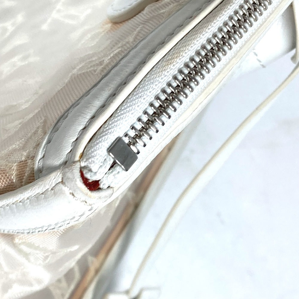 LOUIS VUITTON Handbag M40699 Nylon / leather white Transparent Monogram Lockit Women Used