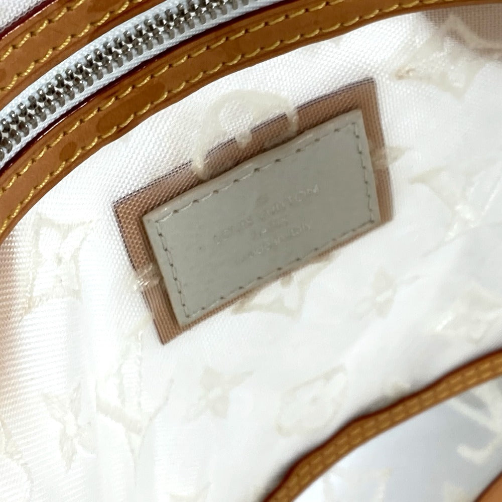 LOUIS VUITTON Handbag M40699 Nylon / leather white Transparent Monogram Lockit Women Used