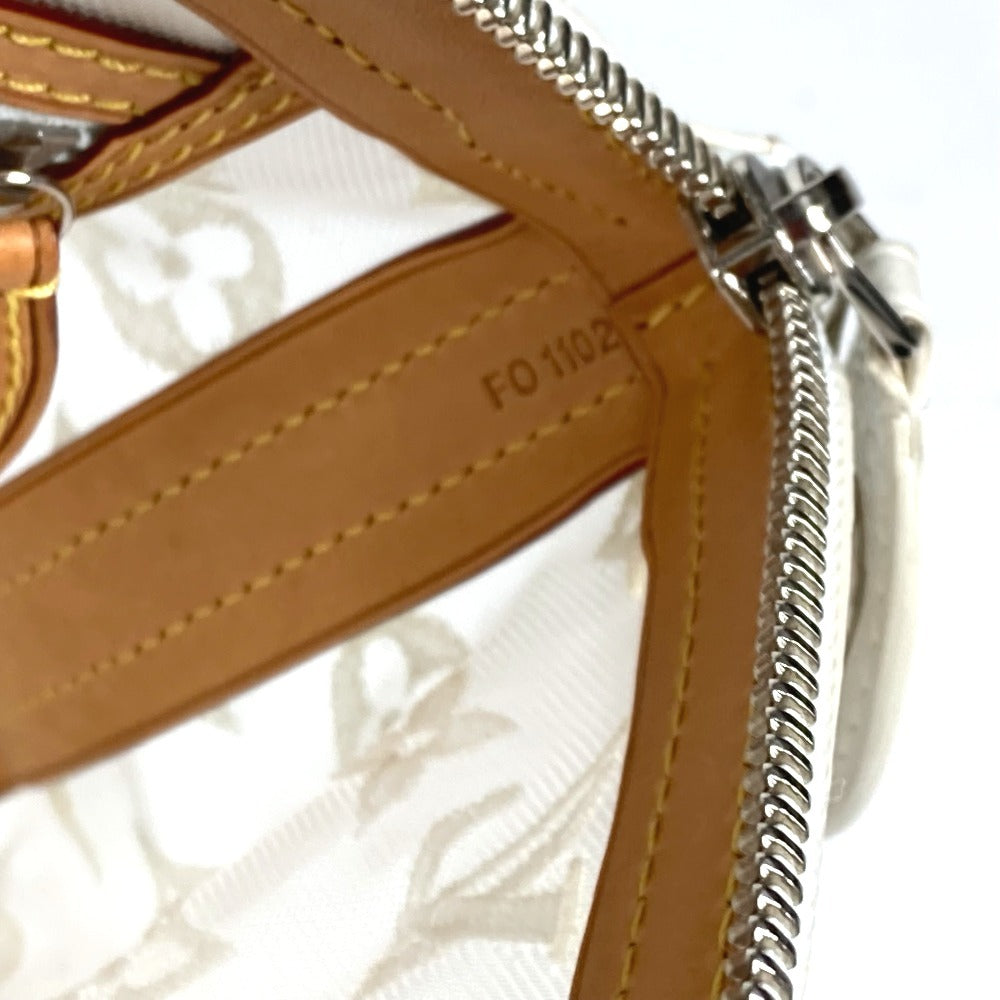 LOUIS VUITTON Handbag M40699 Nylon / leather white Transparent Monogram Lockit Women Used