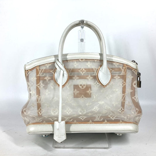 LOUIS VUITTON Handbag M40699 Nylon / leather white Transparent Monogram Lockit Women Used