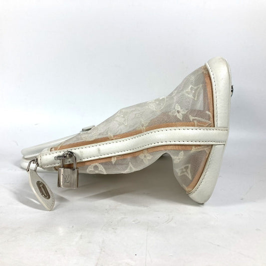 LOUIS VUITTON Handbag M40699 Nylon / leather white Transparent Monogram Lockit Women Used