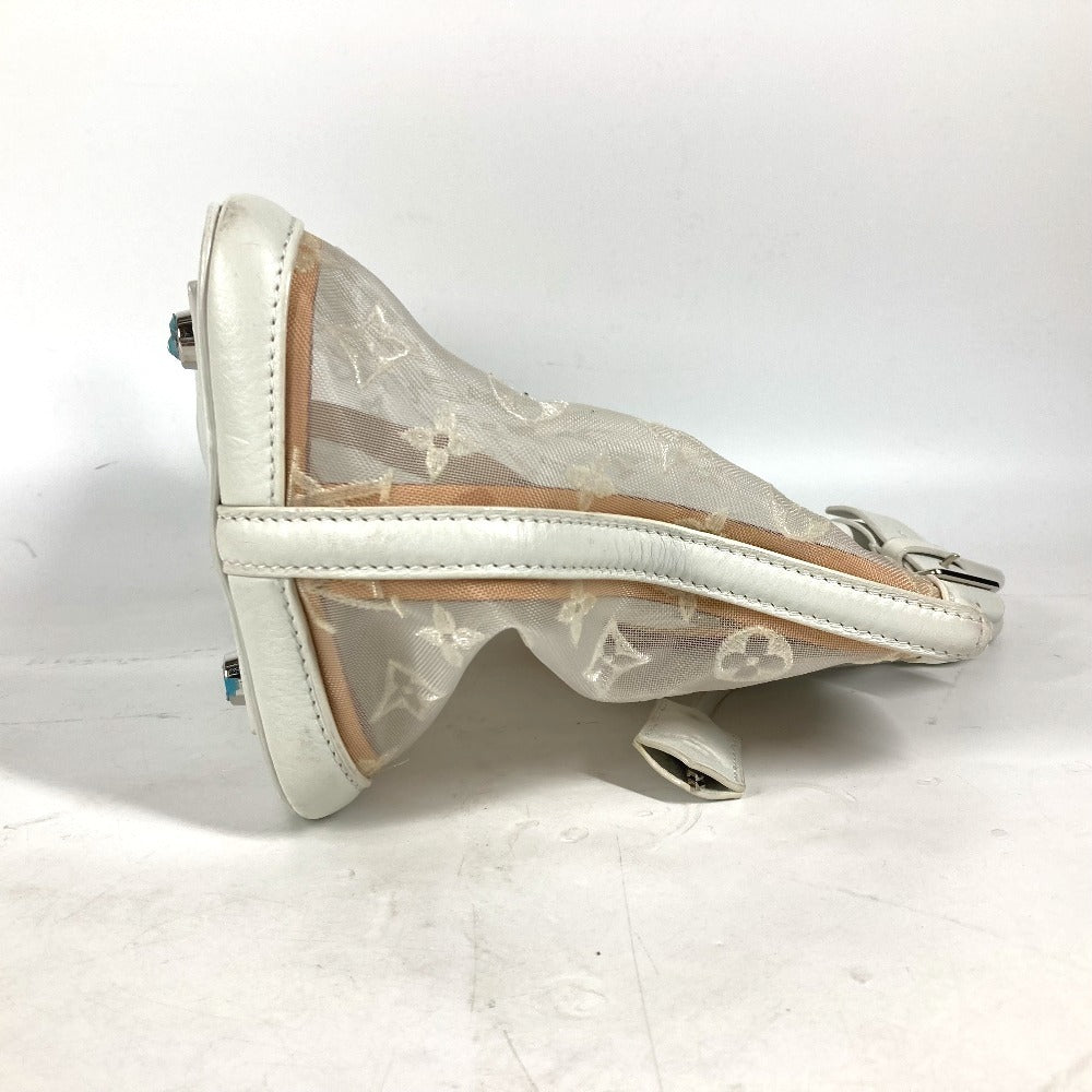 LOUIS VUITTON Handbag M40699 Nylon / leather white Transparent Monogram Lockit Women Used