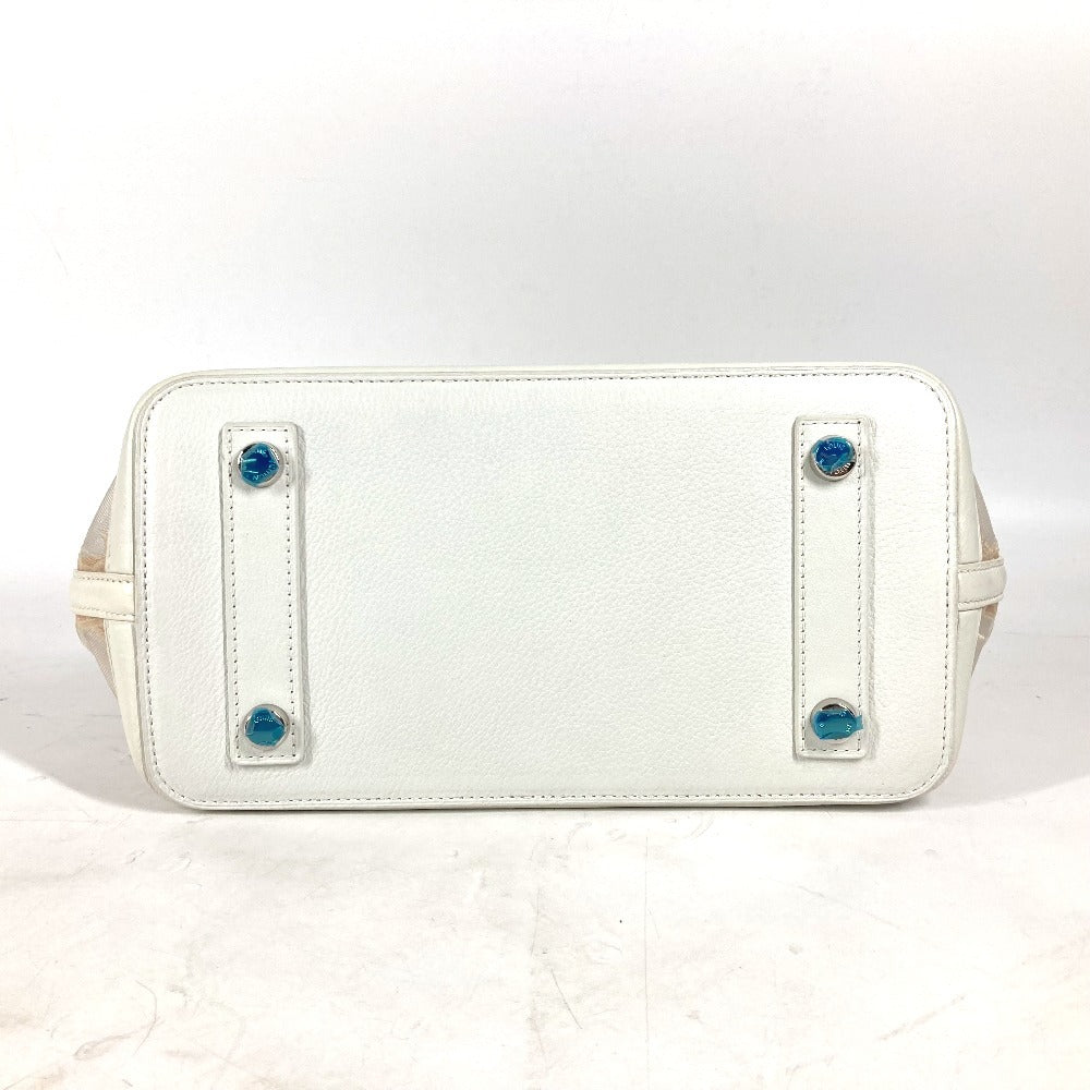 LOUIS VUITTON Handbag M40699 Nylon / leather white Transparent Monogram Lockit Women Used