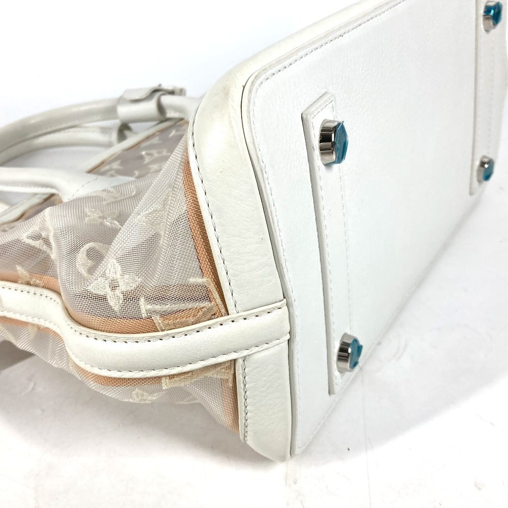 LOUIS VUITTON Handbag M40699 Nylon / leather white Transparent Monogram Lockit Women Used