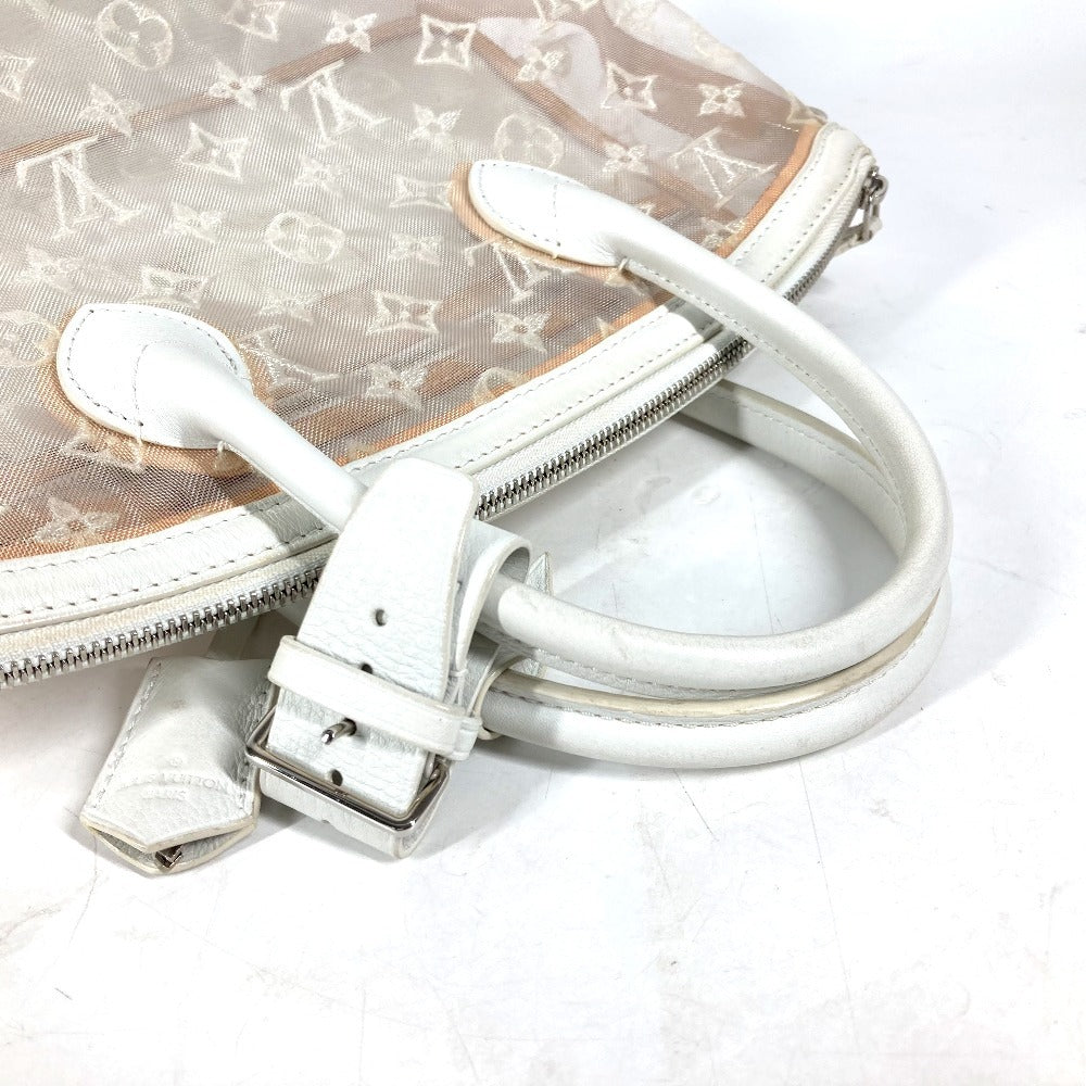 LOUIS VUITTON Handbag M40699 Nylon / leather white Transparent Monogram Lockit Women Used