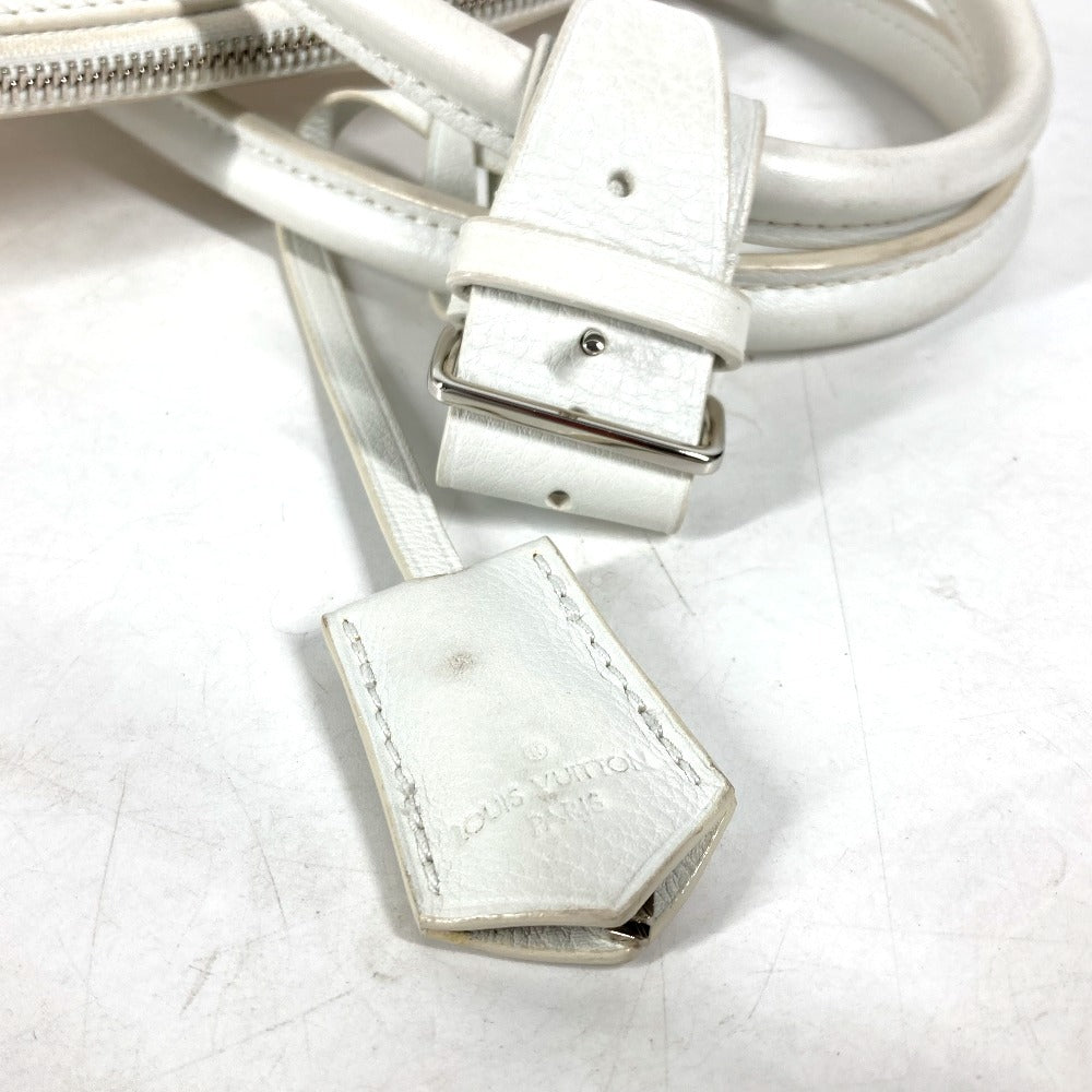 LOUIS VUITTON Handbag M40699 Nylon / leather white Transparent Monogram Lockit Women Used