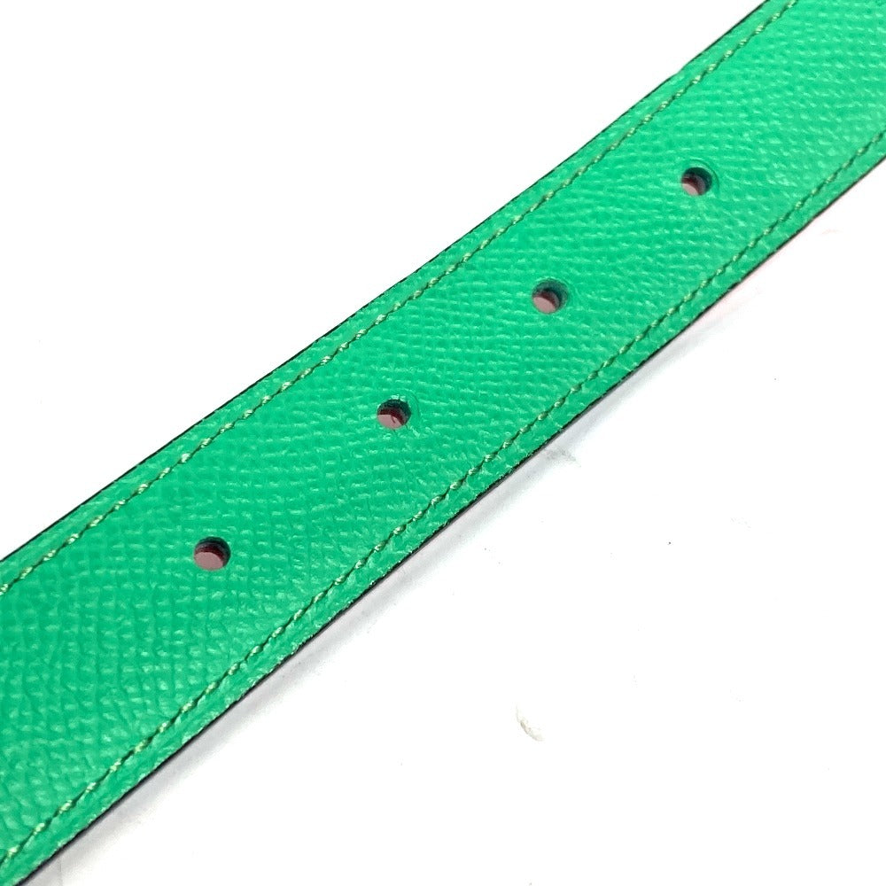 HERMES belt Epsom, Swift Pink x green Constance reversible H belt Women 75 Used