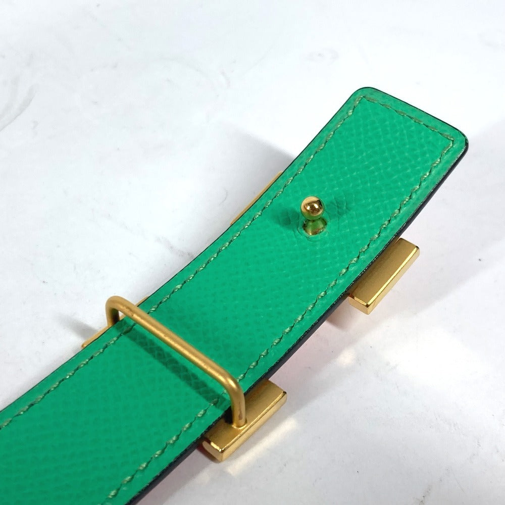HERMES belt Epsom, Swift Pink x green Constance reversible H belt Women 75 Used