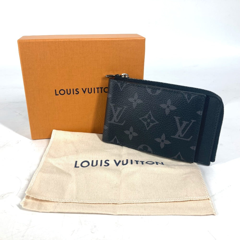 LOUIS VUITTON Folded wallet M81568 Monogram Eclipse Canvas black Monogram Eclipse hybrid wallet unisex(Unisex) Used