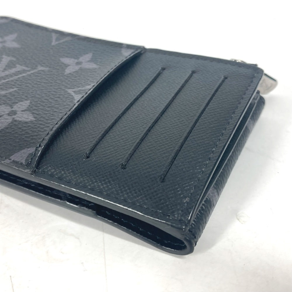 LOUIS VUITTON Folded wallet M81568 Monogram Eclipse Canvas black Monogram Eclipse hybrid wallet unisex(Unisex) Used