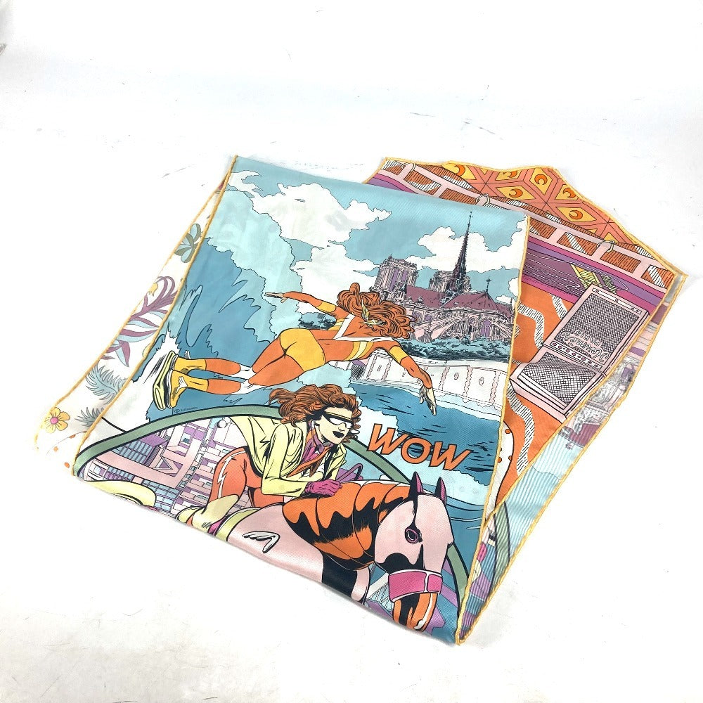 HERMES scarf silk multicolor LE PREMIER CHANT WOW Women Used