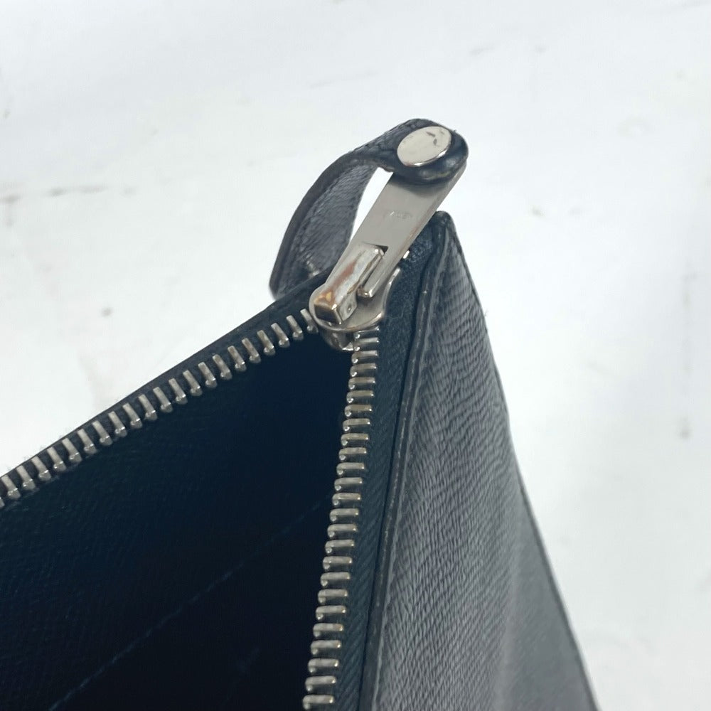 HERMES Clutch bag Epsom black logo City Hall business bag PM unisex(Unisex) Used