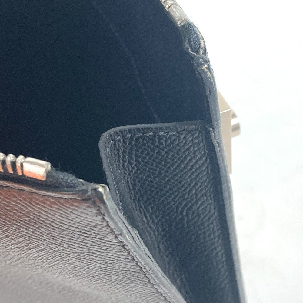 HERMES Clutch bag Epsom black logo City Hall business bag PM unisex(Unisex) Used