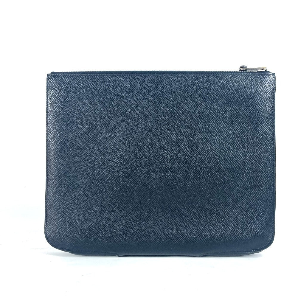 HERMES Clutch bag Epsom black logo City Hall business bag PM unisex(Unisex) Used